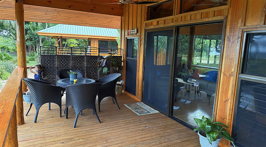 Deck view towads Seashell Bungalow