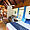 Living room doubles as second bedroom with queen-bed and SmartTV with Netflix streaming