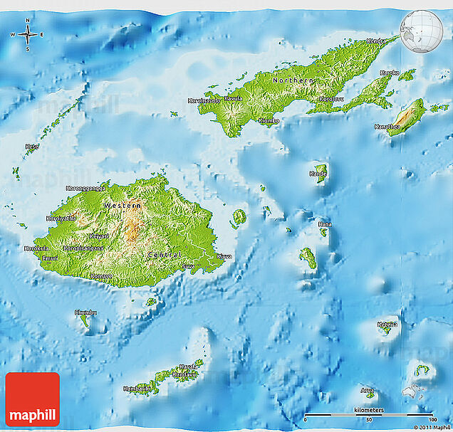 3D map of Fiji Island