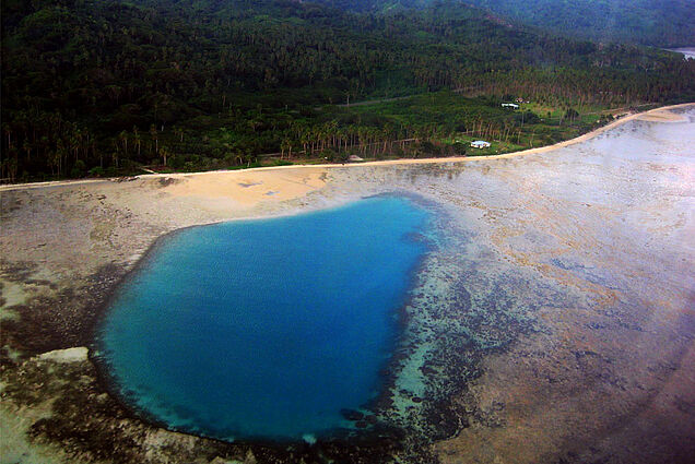 SigaSiga Sands beach and the swimming lagoon